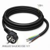 Qoltec Kabel zasilający | wtyczka kątowa SCHUKO CEE 7/7 (E/F) | miedź Cu odizolowany lutowany | 3x1.5mm2 | 1.8m